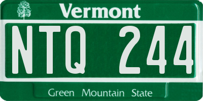 VT license plate NTQ244