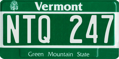 VT license plate NTQ247