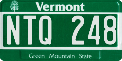 VT license plate NTQ248