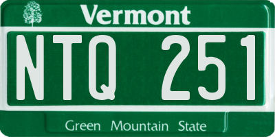VT license plate NTQ251
