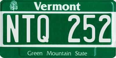 VT license plate NTQ252