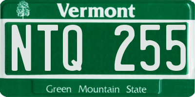 VT license plate NTQ255