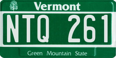 VT license plate NTQ261