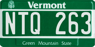 VT license plate NTQ263
