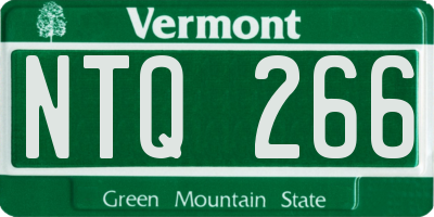 VT license plate NTQ266