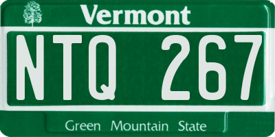 VT license plate NTQ267