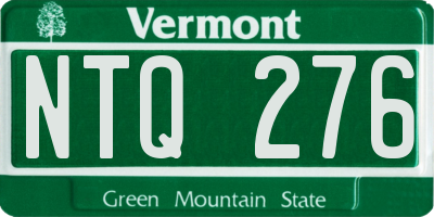 VT license plate NTQ276