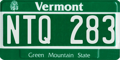 VT license plate NTQ283