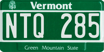 VT license plate NTQ285