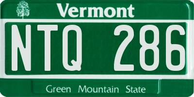 VT license plate NTQ286