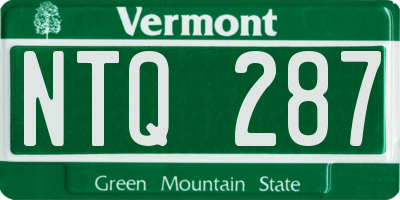 VT license plate NTQ287