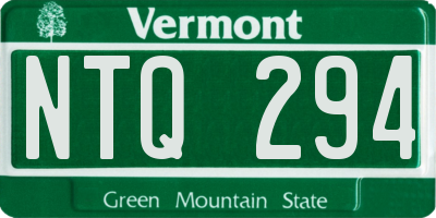 VT license plate NTQ294