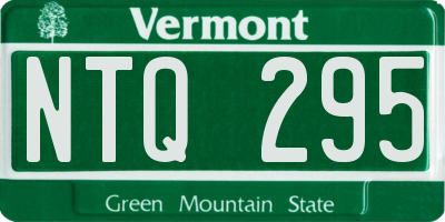VT license plate NTQ295