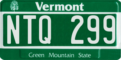 VT license plate NTQ299