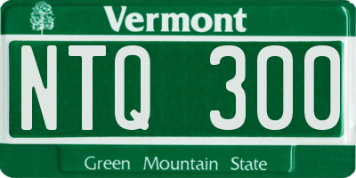 VT license plate NTQ300