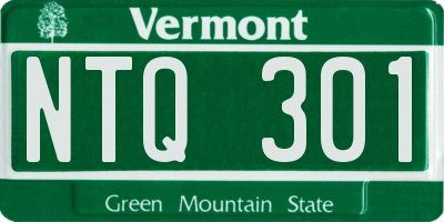 VT license plate NTQ301