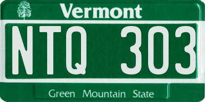 VT license plate NTQ303