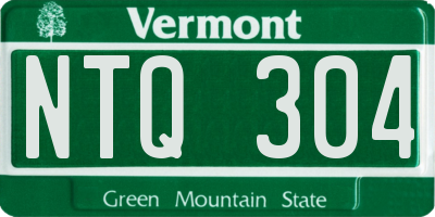 VT license plate NTQ304