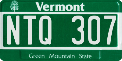 VT license plate NTQ307