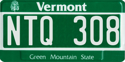 VT license plate NTQ308