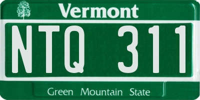 VT license plate NTQ311