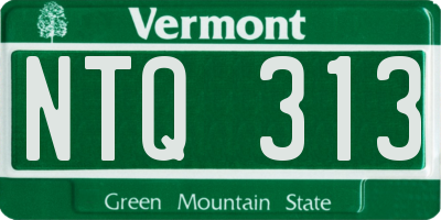 VT license plate NTQ313