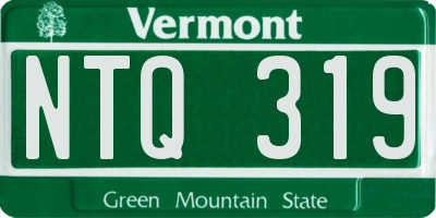 VT license plate NTQ319