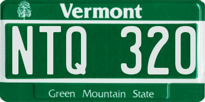 VT license plate NTQ320