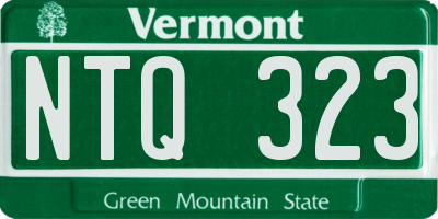 VT license plate NTQ323