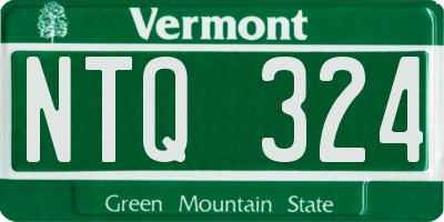 VT license plate NTQ324