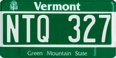 VT license plate NTQ327