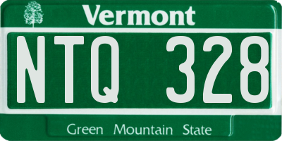 VT license plate NTQ328