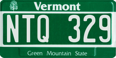 VT license plate NTQ329