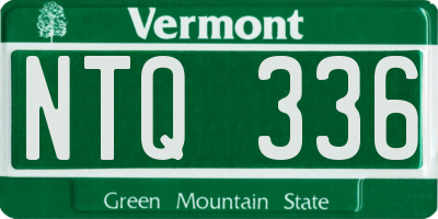 VT license plate NTQ336
