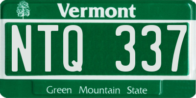 VT license plate NTQ337