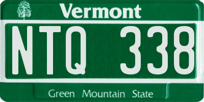 VT license plate NTQ338