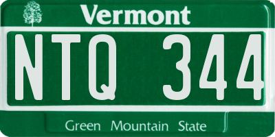 VT license plate NTQ344