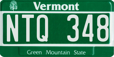 VT license plate NTQ348