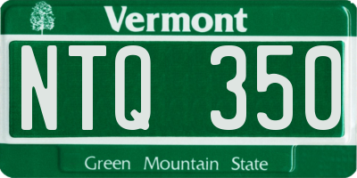 VT license plate NTQ350