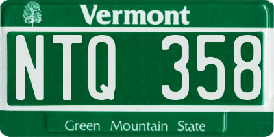 VT license plate NTQ358