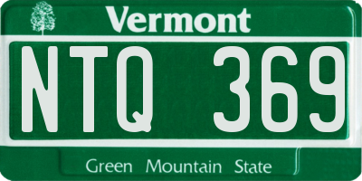 VT license plate NTQ369