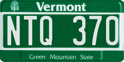 VT license plate NTQ370