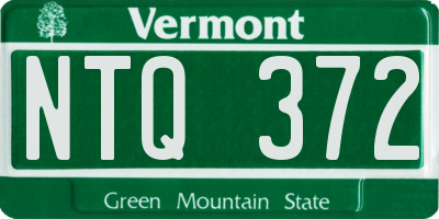 VT license plate NTQ372