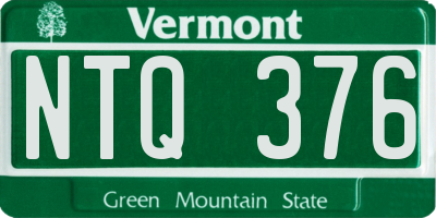 VT license plate NTQ376