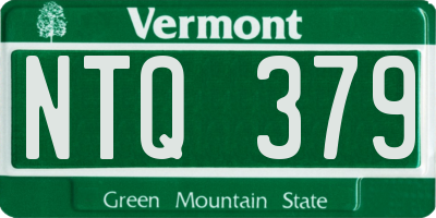 VT license plate NTQ379
