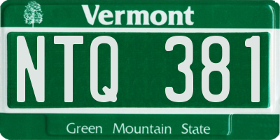 VT license plate NTQ381