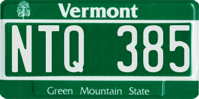 VT license plate NTQ385