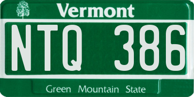 VT license plate NTQ386