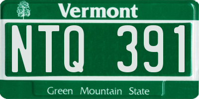 VT license plate NTQ391
