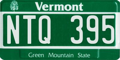 VT license plate NTQ395